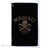 Nassau The Bahamas Pirate Skull & Crossbones Golf Towel thumb 0