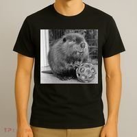 Nibi The Beaver With The Moon Vintage Beaver Lover T-Shirt thumb 3