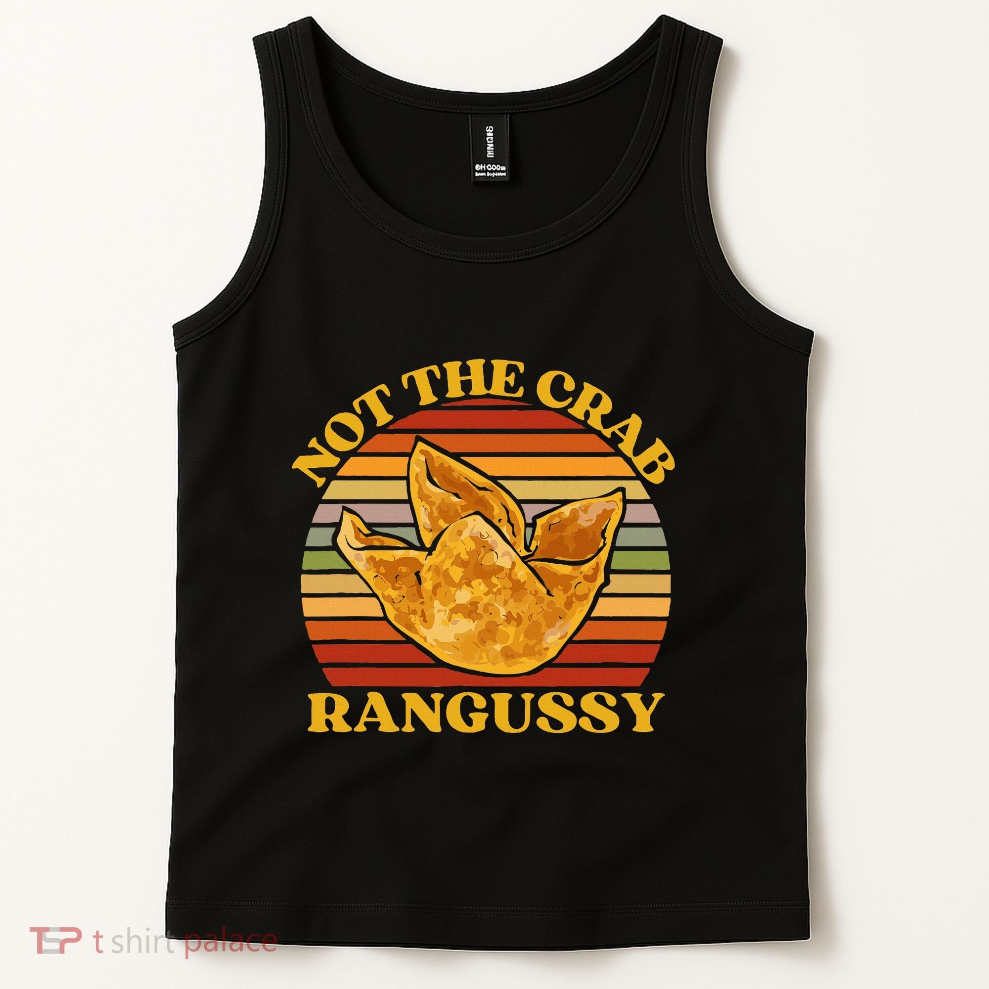Not The Crab Rangussy Joke Meme Crab Rangoon Chinese Food Tank Top