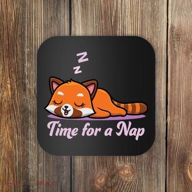 Nap Time Cute Red Panda Coaster