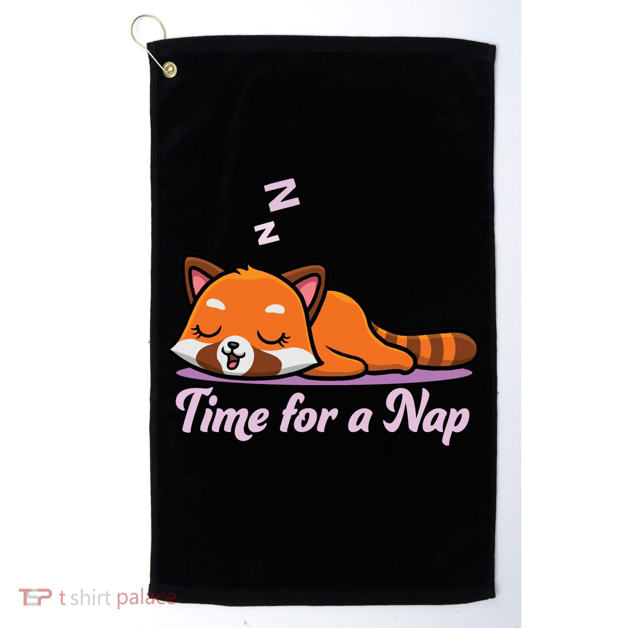 Nap Time Cute Red Panda Golf Towel