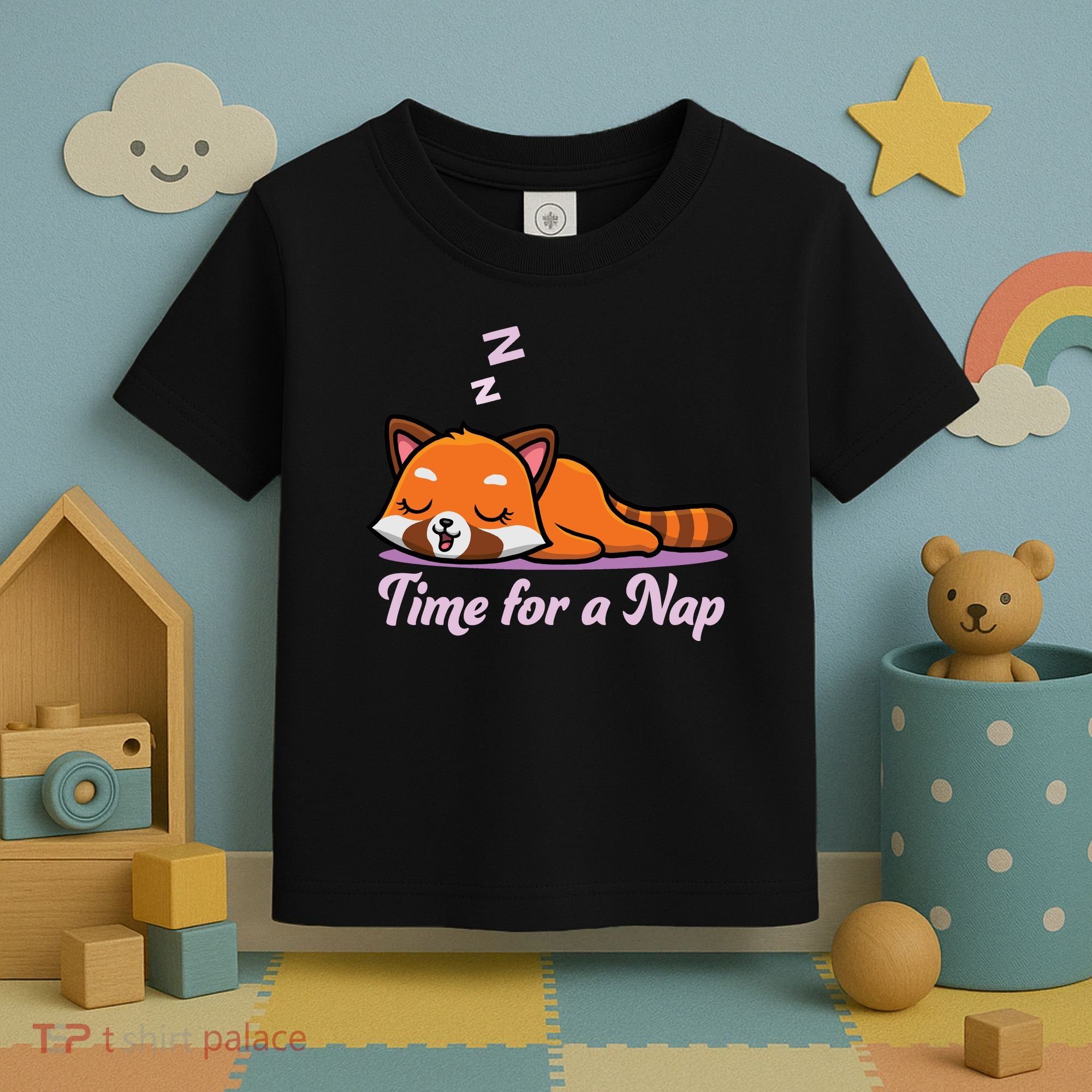 Nap Time Cute Red Panda Toddler T-Shirt