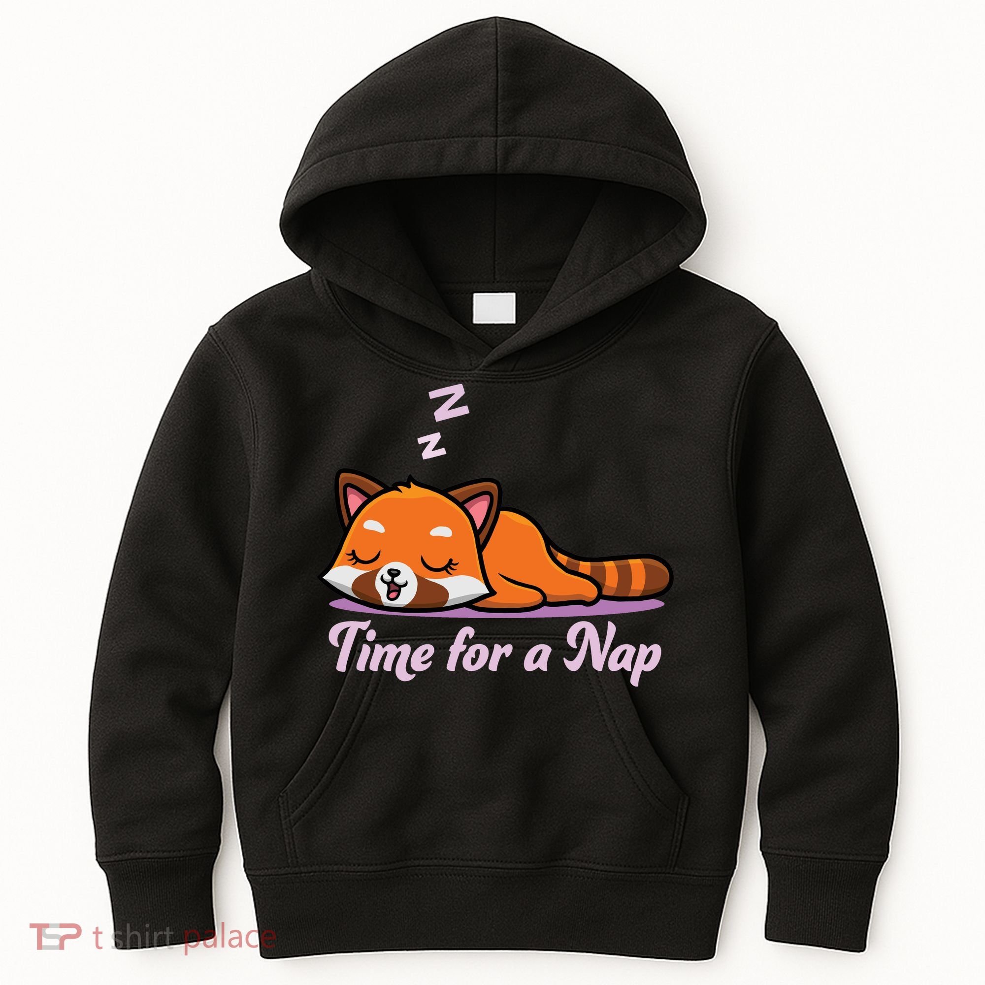 Nap Time Cute Red Panda Kids Hoodie