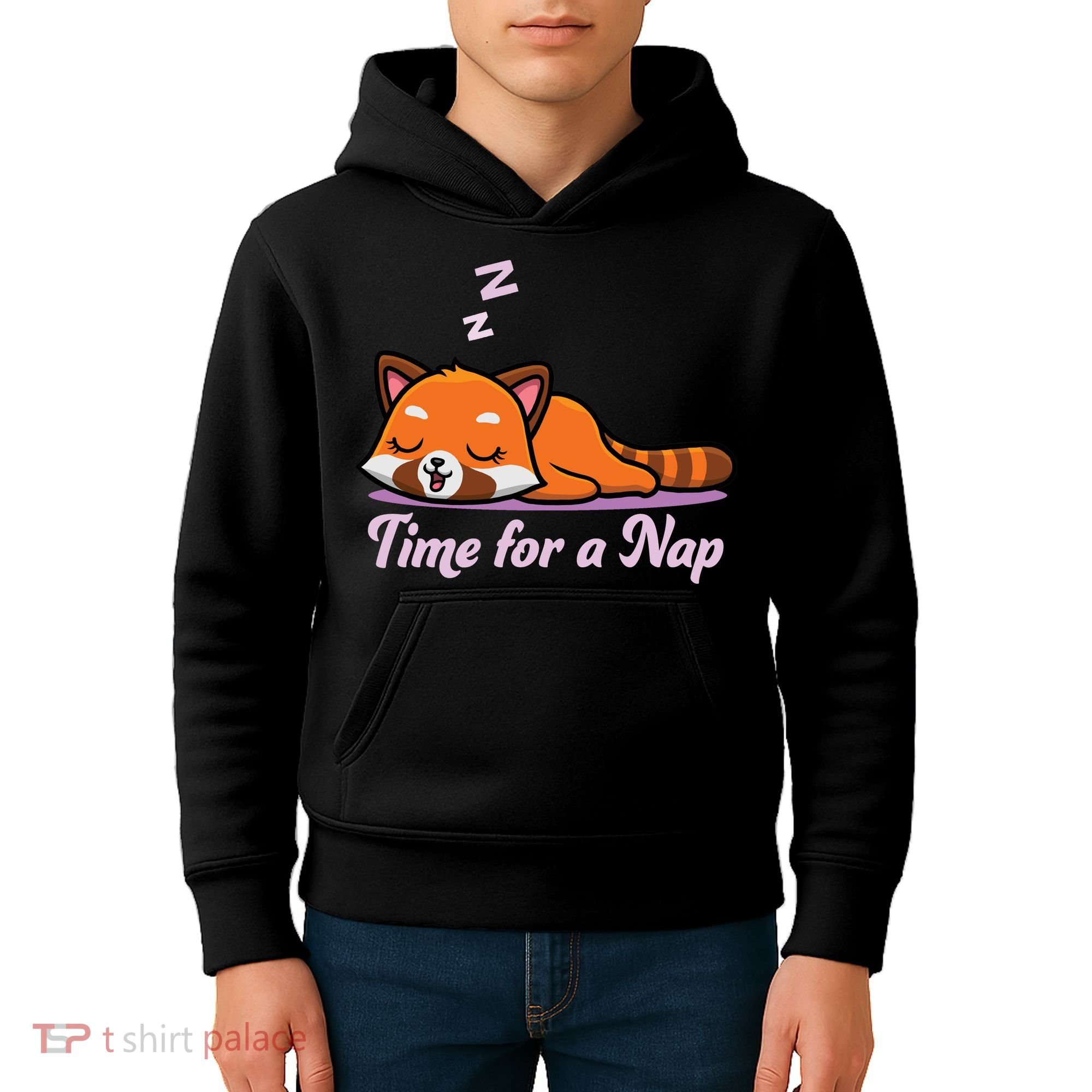 Nap Time Cute Red Panda Kids Hoodie