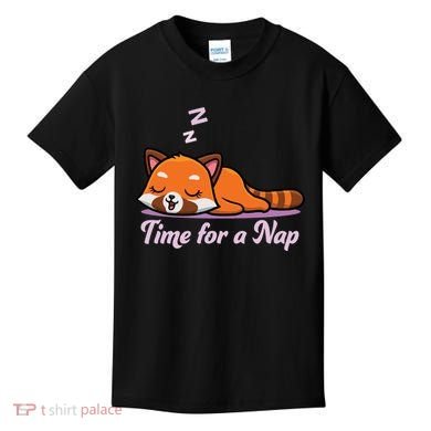 Nap Time Cute Red Panda Kids T-Shirt