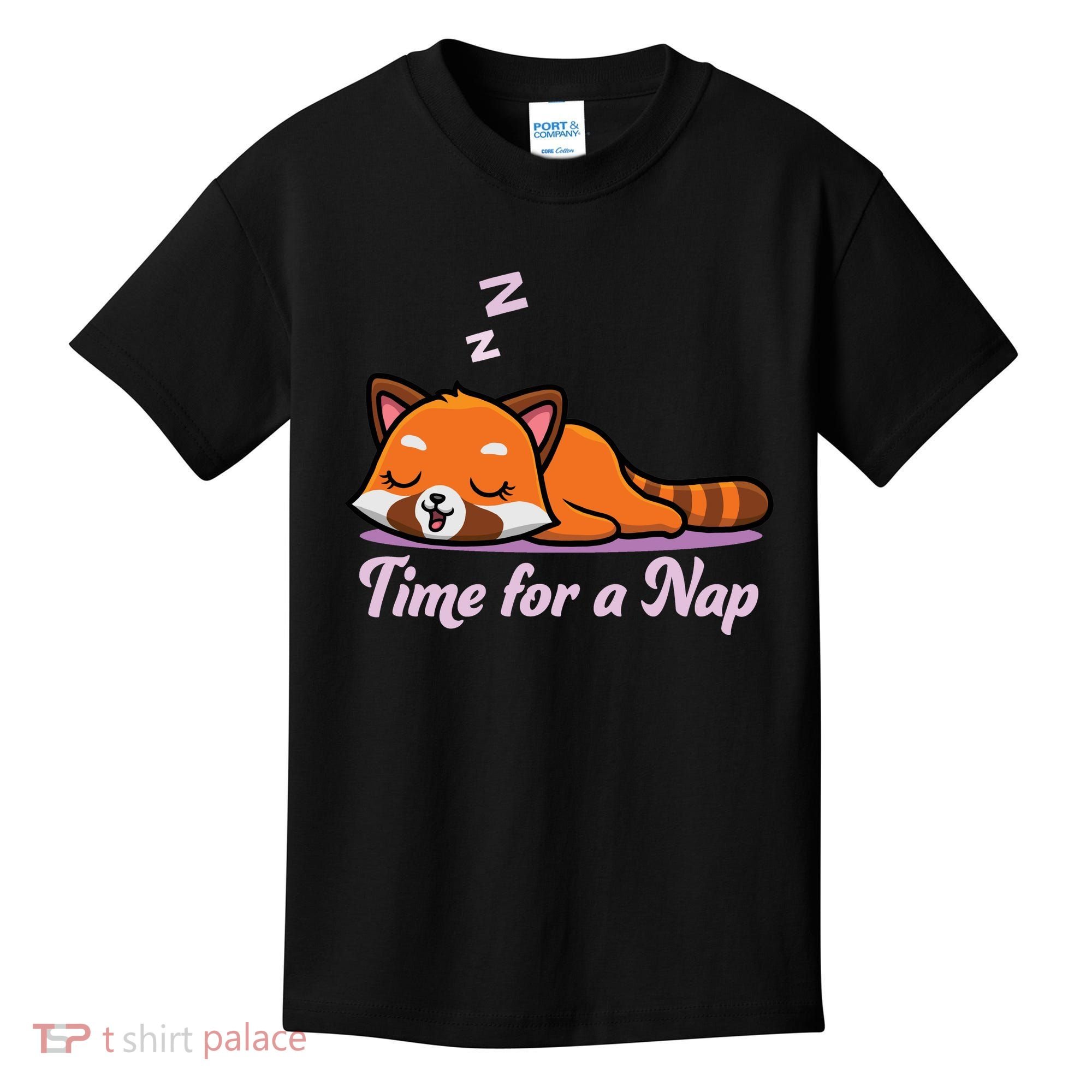 Nap Time Cute Red Panda Kids T-Shirt