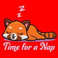 Nap Time Cute Red Panda Santa Hat thumb 1