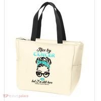 Nice Try Cancer But I’m Still Here Ovarian Cancer Warrior Great Gift Tote Bag thumb 3