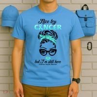 Nice Try Cancer But I’m Still Here Ovarian Cancer Warrior Great Gift T-Shirt thumb 5