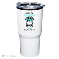 Nice Try Cancer But I’m Still Here Ovarian Cancer Warrior Great Gift Tumbler thumb 0