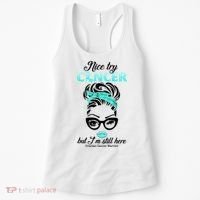 Nice Try Cancer But I’m Still Here Ovarian Cancer Warrior Great Gift Women's Tank Top thumb 0