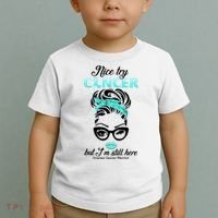 Nice Try Cancer But I’m Still Here Ovarian Cancer Warrior Great Gift Toddler T-Shirt thumb 2