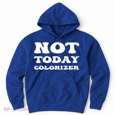Not Today Colonizer Funny Indigenous Native American Gift Hoodie