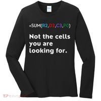 Not The Cells You Were Looking For Excel Accountant Funny Women's Long Sleeve Shirt thumb 0