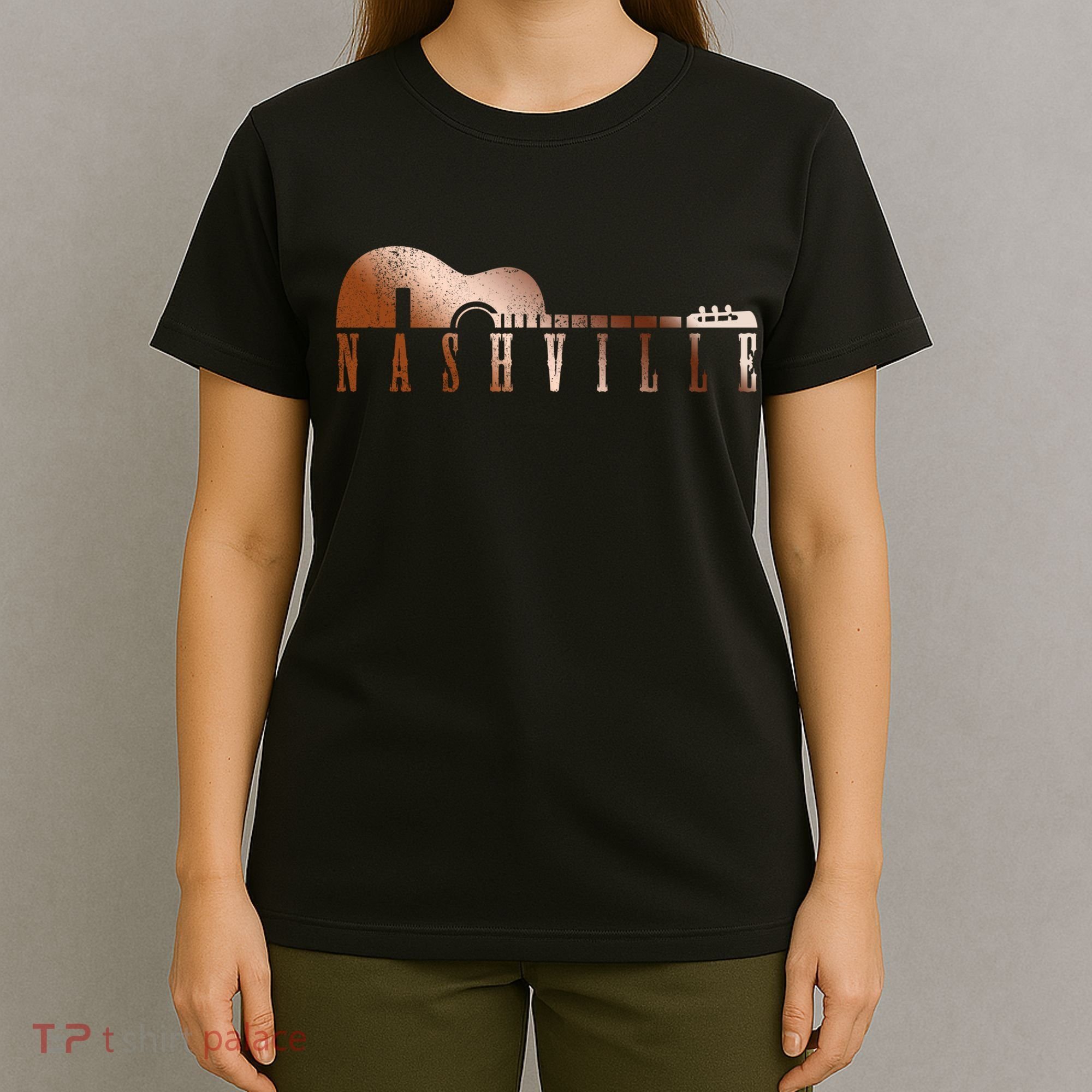 Nashville Tennessee Country Music City Guitar Gift Funny Gift T-Shirt