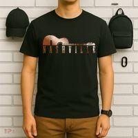 Nashville Tennessee Country Music City Guitar Gift Funny Gift T-Shirt thumb 6
