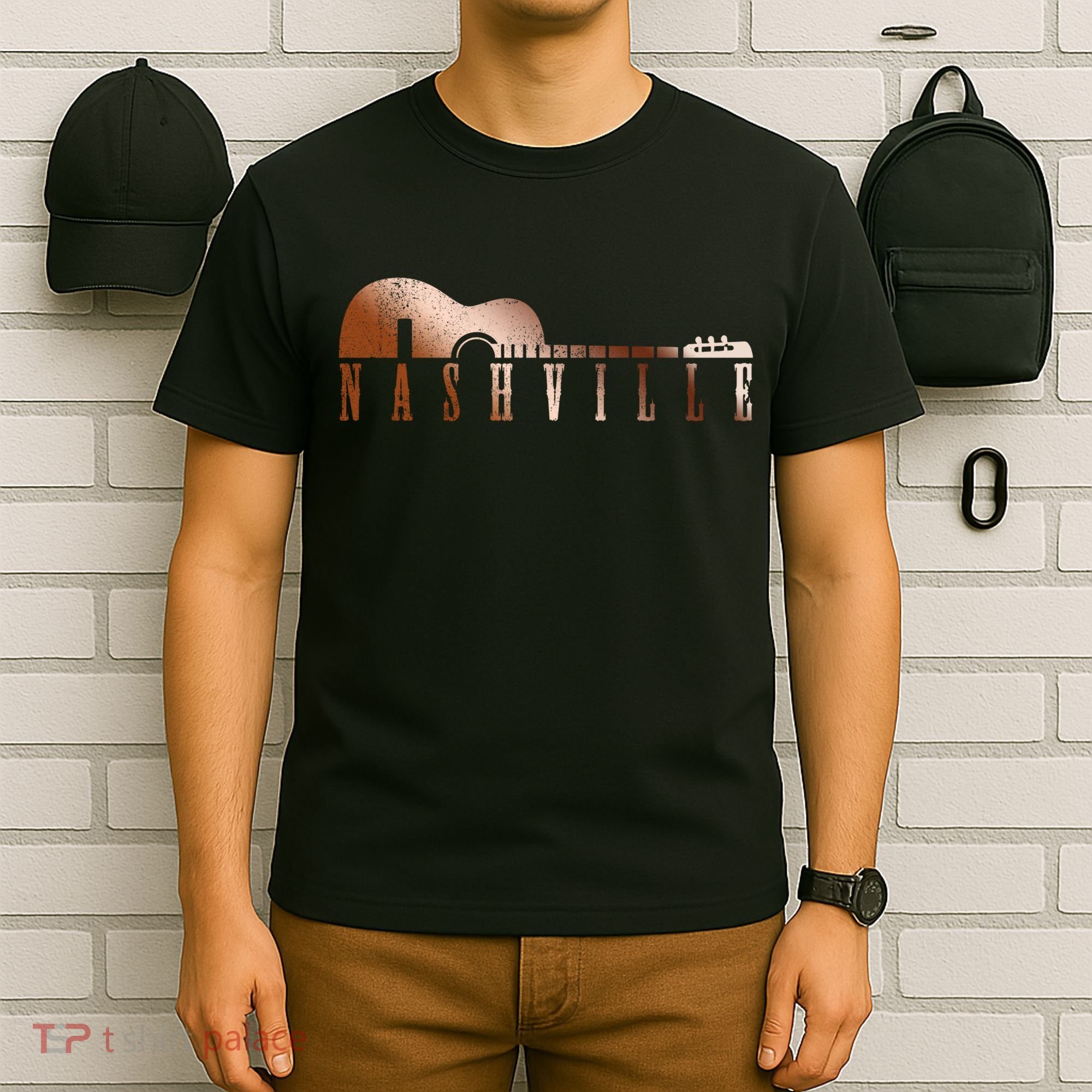 Nashville Tennessee Country Music City Guitar Gift Funny Gift T-Shirt
