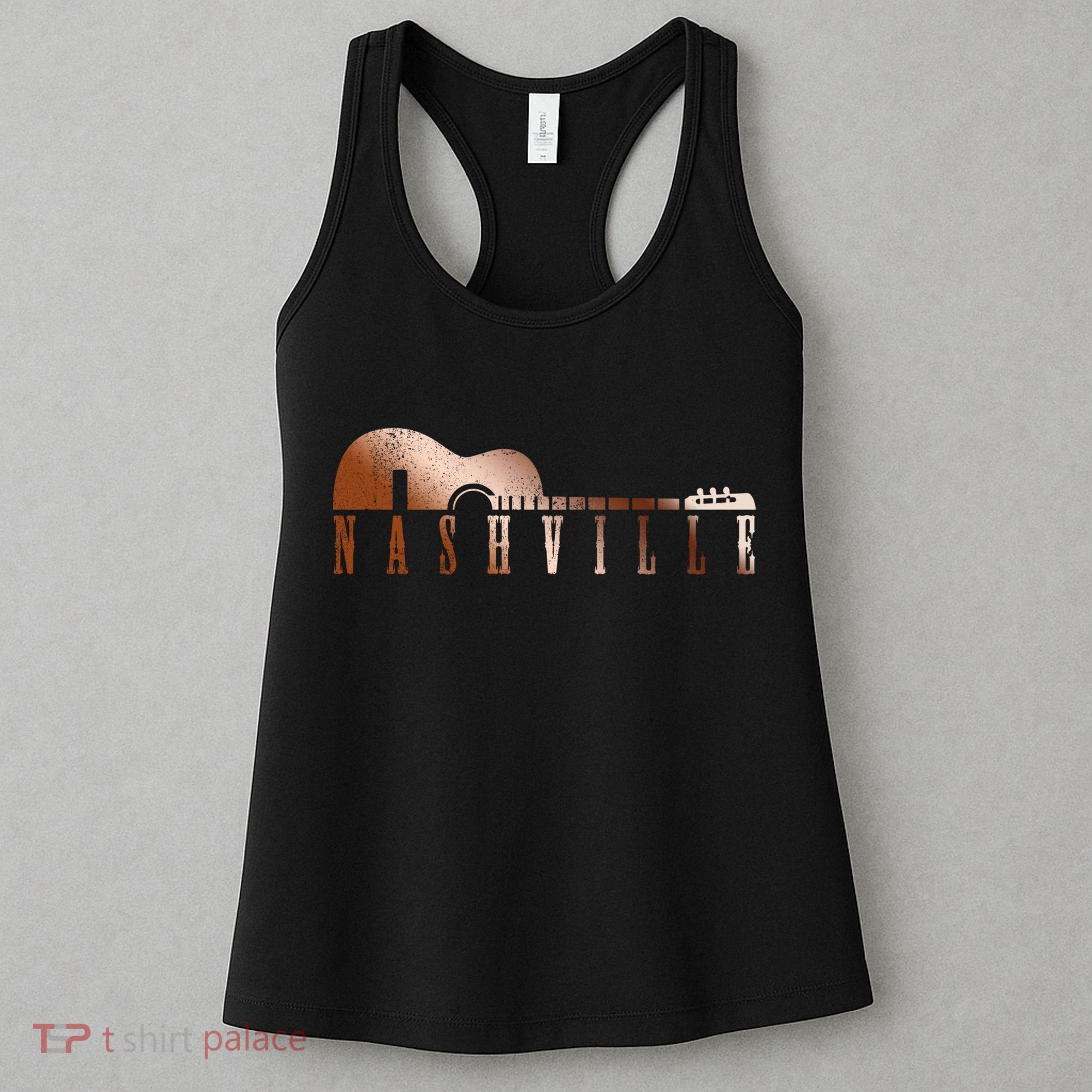 Nashville Tennessee Country Music City Guitar Gift Funny Gift Women's Tank Top