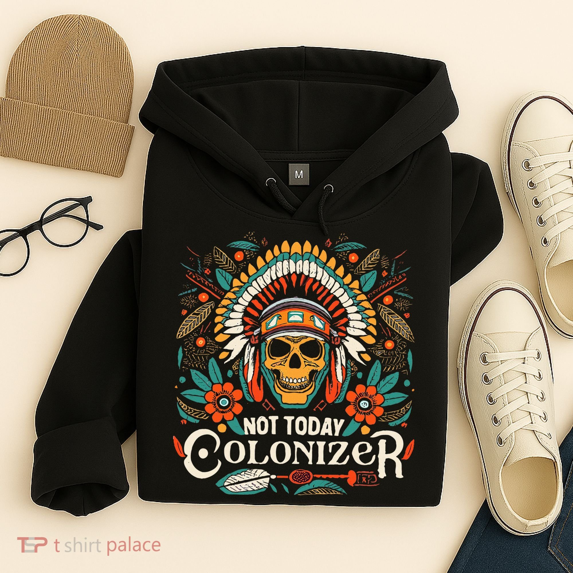 Not Today Colonizer Native American Indigenous Indian Tribe Hoodie