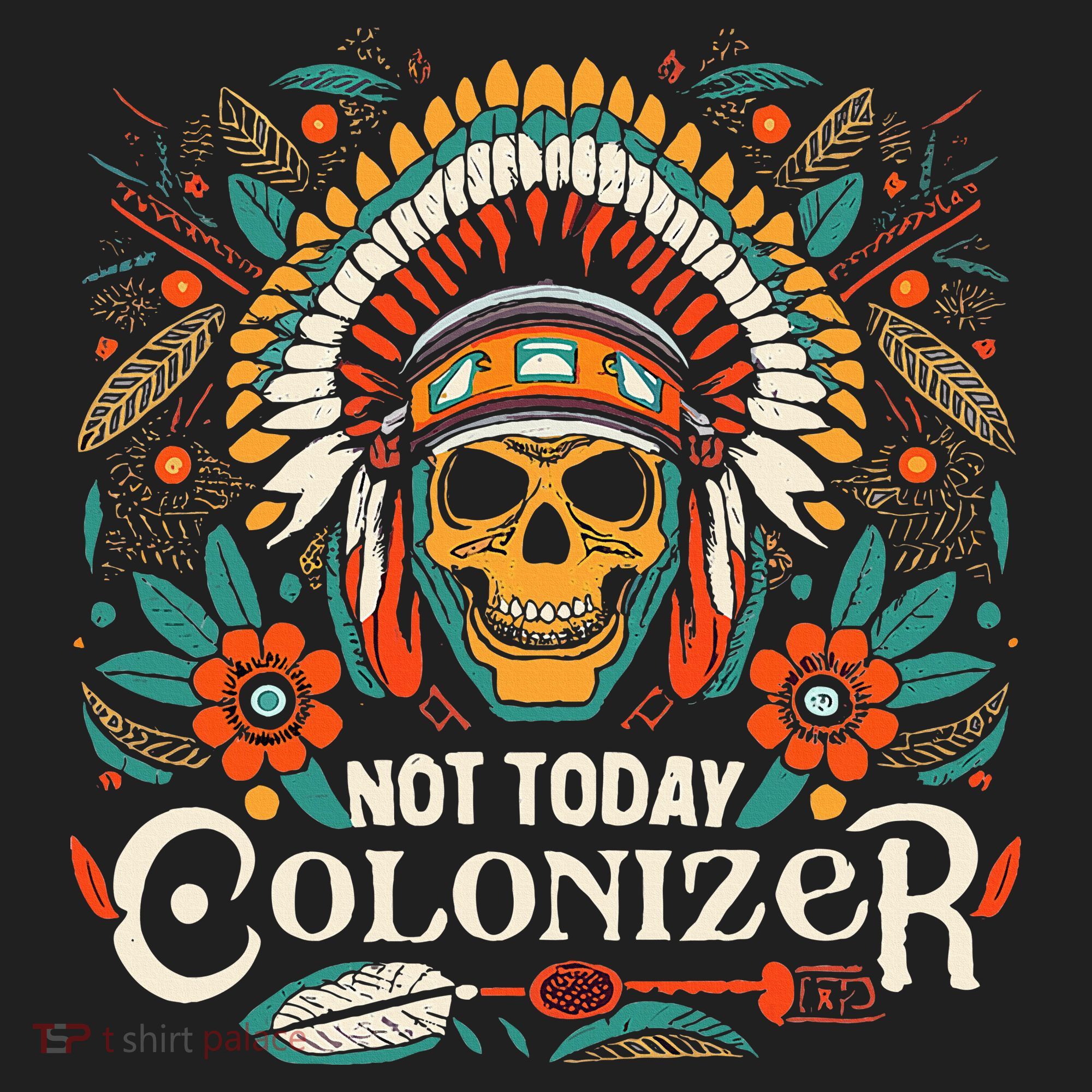 Not Today Colonizer Native American Indigenous Indian Tribe Tumbler