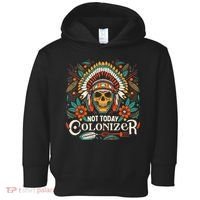 Not Today Colonizer Native American Indigenous Indian Tribe Toddler Hoodie thumb 0