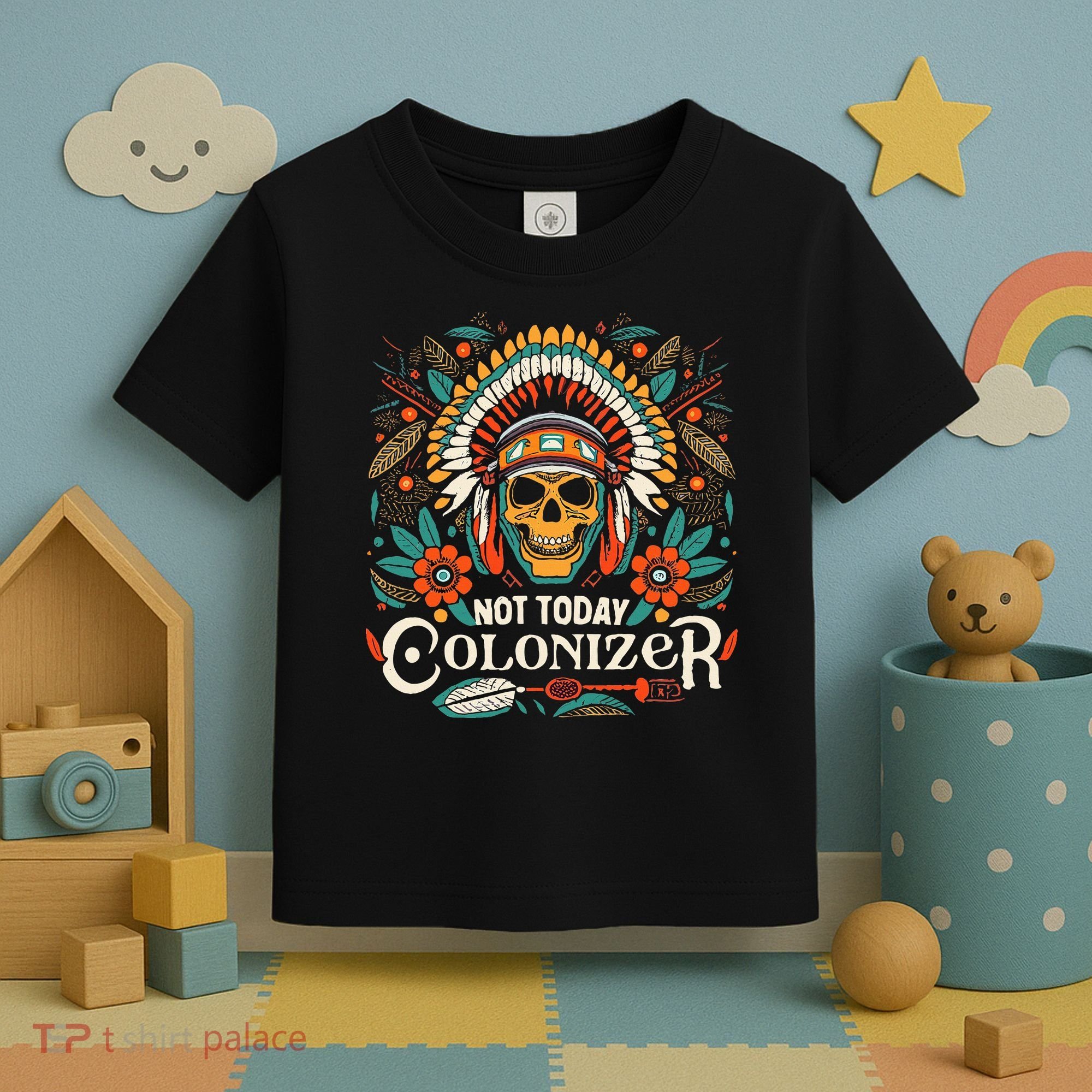 Not Today Colonizer Native American Indigenous Indian Tribe Toddler T-Shirt
