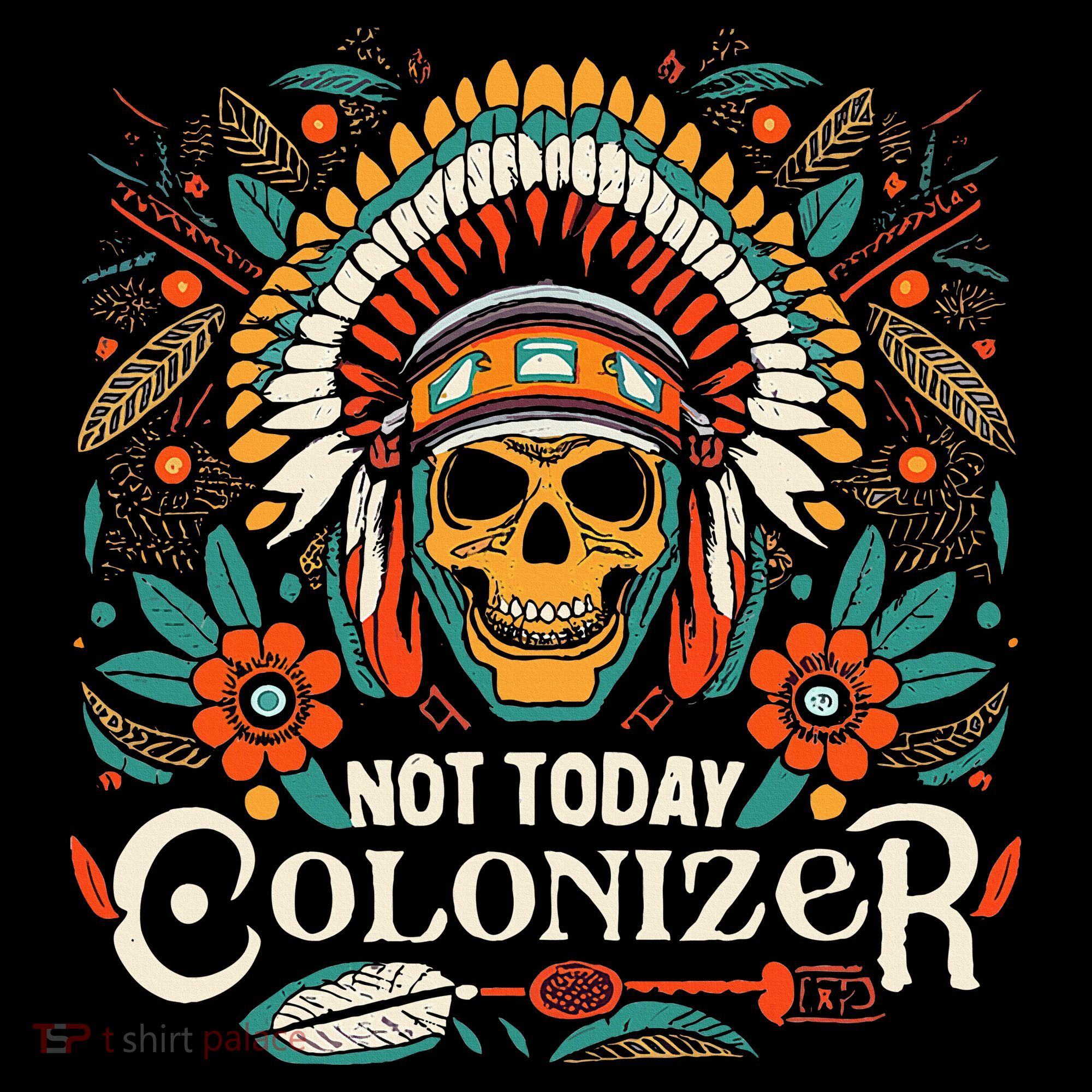 Not Today Colonizer Native American Indigenous Indian Tribe Kids Sweatshirt