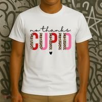 No Thanks Cupid Funny Anti Valentine T-Shirt thumb 3