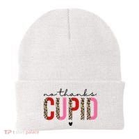 No Thanks Cupid Funny Anti Valentine Beanie thumb 0