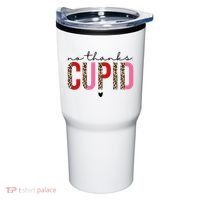 No Thanks Cupid Funny Anti Valentine Tumbler thumb 0