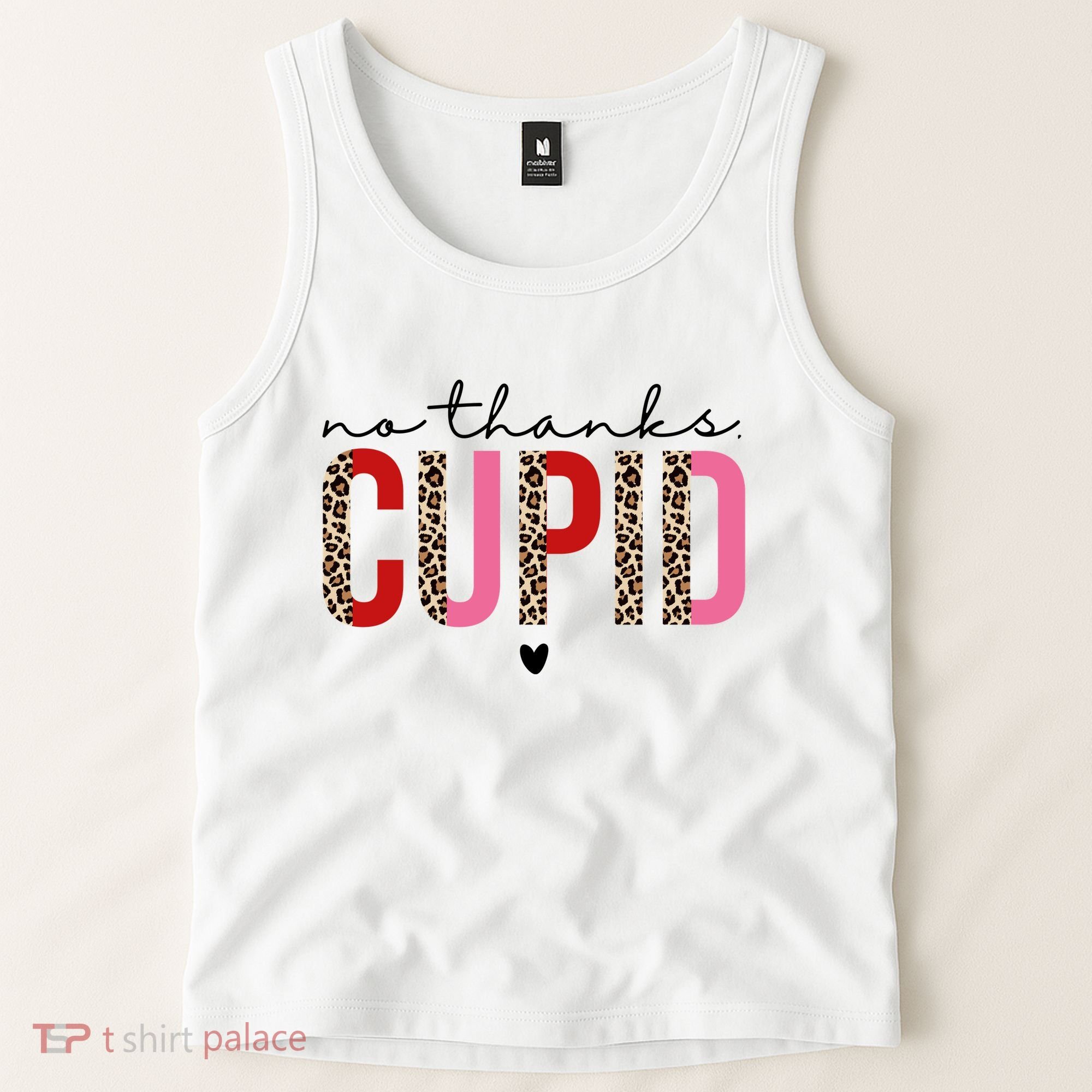 No Thanks Cupid Funny Anti Valentine Tank Top