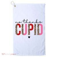 No Thanks Cupid Funny Anti Valentine Golf Towel thumb 0