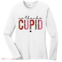 No Thanks Cupid Funny Anti Valentine Women's Long Sleeve Shirt thumb 0