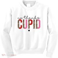 No Thanks Cupid Funny Anti Valentine Kids Sweatshirt thumb 0