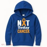 Not Today Cancer Fighter And Survivor Gift Kids Hoodie thumb 0