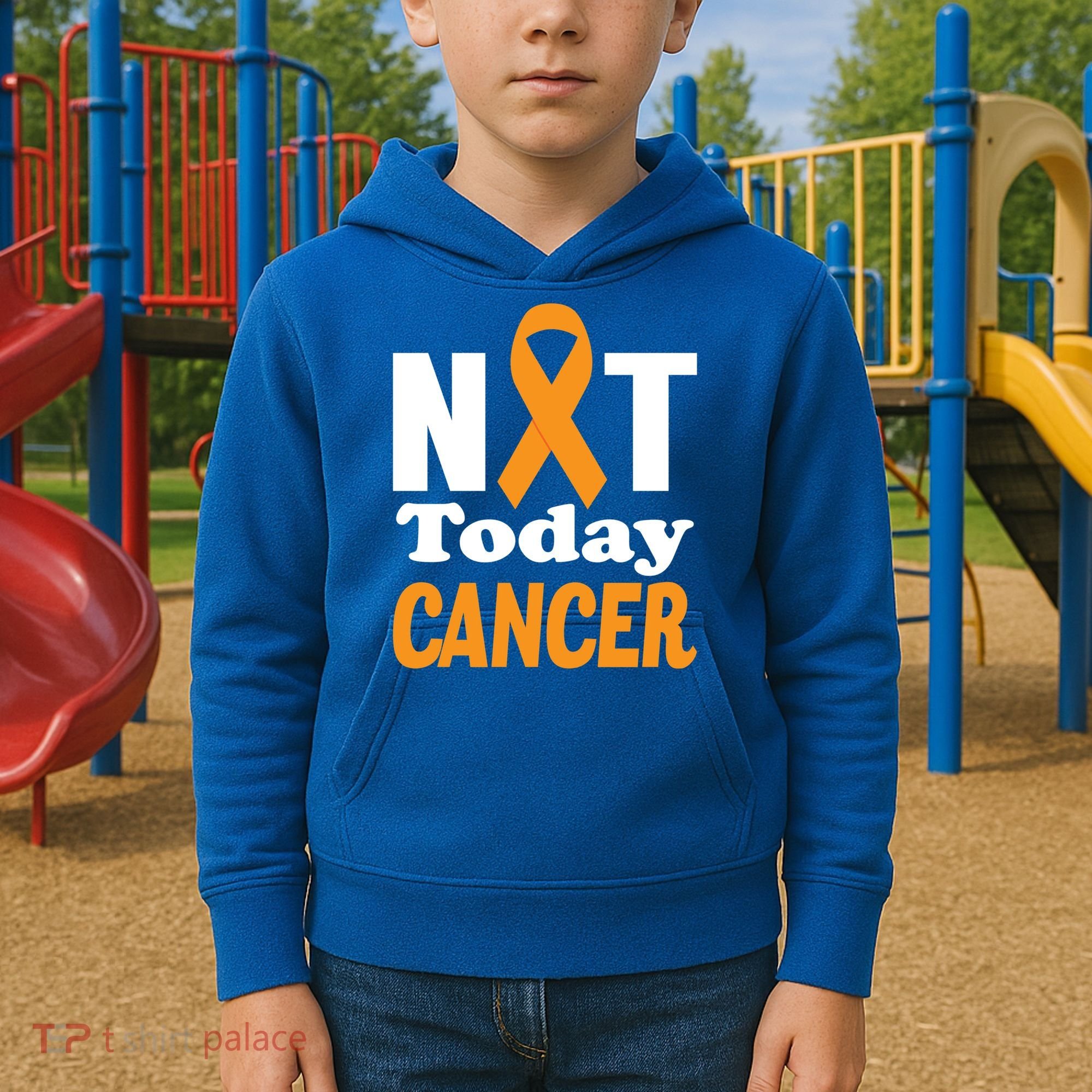 Not Today Cancer Fighter And Survivor Gift Kids Hoodie