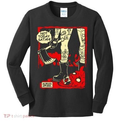 Not Today Comic Vintage Parody Kids Long Sleeve Shirt