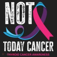 Not Today Cancer Support Thyroid Cancer Awareness Thyroid Cool Gift Women's Sweatshirt thumb 2