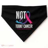Not Today Cancer Support Thyroid Cancer Awareness Thyroid Cool Gift USA-Made Doggie Bandana thumb 0