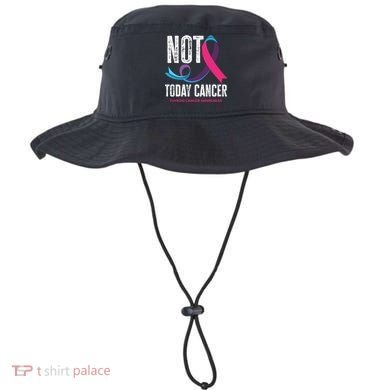 Not Today Cancer Support Thyroid Cancer Awareness Thyroid Cool Gift Bucket Hat