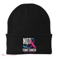 Not Today Cancer Support Thyroid Cancer Awareness Thyroid Cool Gift Beanie thumb 0