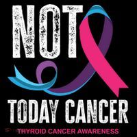 Not Today Cancer Support Thyroid Cancer Awareness Thyroid Cool Gift Ornament thumb 1
