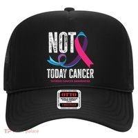 Not Today Cancer Support Thyroid Cancer Awareness Thyroid Cool Gift Hat thumb 0