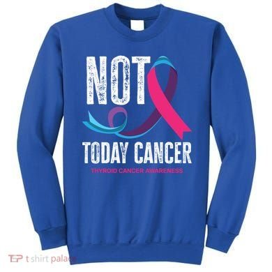 Not Today Cancer Support Thyroid Cancer Awareness Thyroid Cool Gift Sweatshirt
