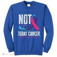 Not Today Cancer Support Thyroid Cancer Awareness Thyroid Cool Gift Sweatshirt thumb 0