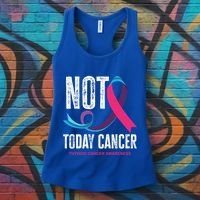 Not Today Cancer Support Thyroid Cancer Awareness Thyroid Cool Gift Women's Tank Top thumb 3