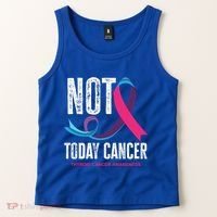 Not Today Cancer Support Thyroid Cancer Awareness Thyroid Cool Gift Tank Top thumb 2