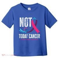 Not Today Cancer Support Thyroid Cancer Awareness Thyroid Cool Gift Toddler T-Shirt thumb 0