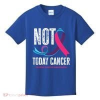 Not Today Cancer Support Thyroid Cancer Awareness Thyroid Cool Gift Kids T-Shirt thumb 0