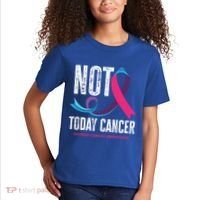 Not Today Cancer Support Thyroid Cancer Awareness Thyroid Cool Gift Kids T-Shirt thumb 2